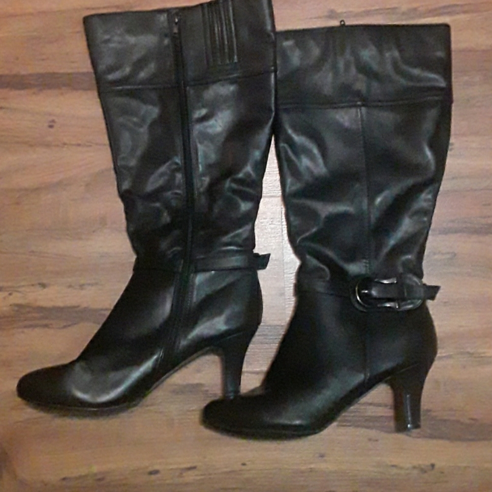 (2-$27)Leather knee high boots
